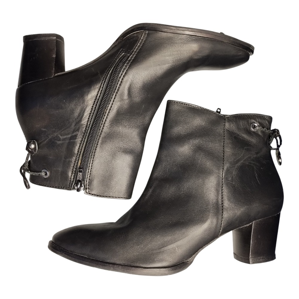 Marc‎ Joseph New York Murray Hill Booties Womens Size 10 Black Leather Side Zip